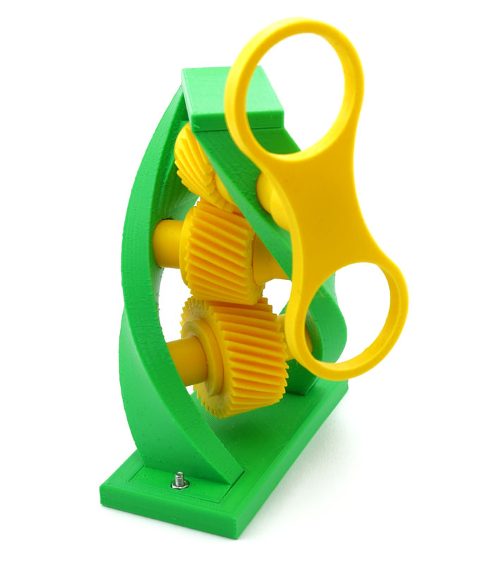 3D-Printable Screw Gear Model