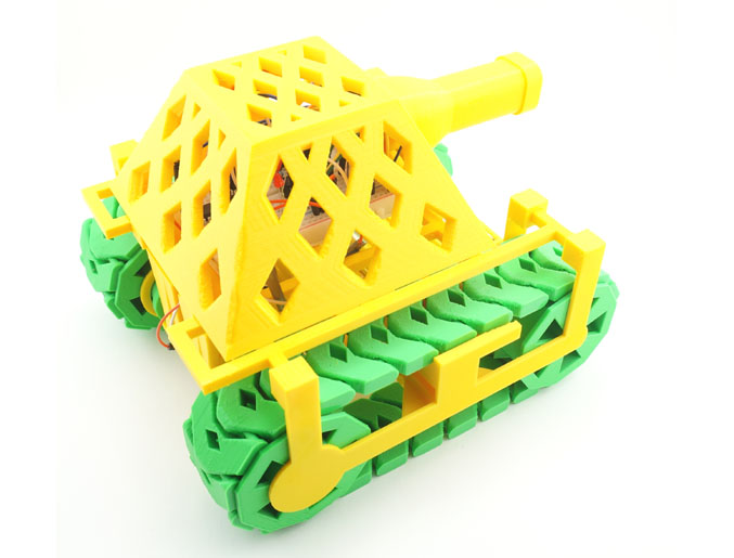 3D Model 3D-Printable RC Tank: Prints Support, Assembles without Hardware, without Soldering